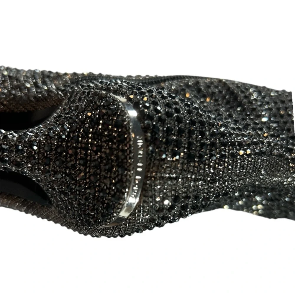 Michael Kors Black Sparkle Rhinestone Katerina Heeled Boots - Picture 12 of 12